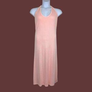 Old Navy Womens Peachy Treat Halter Neck Ribbed Midi Dress Size 3X NWT